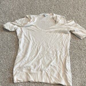 New York & Company Ivory Knit Top